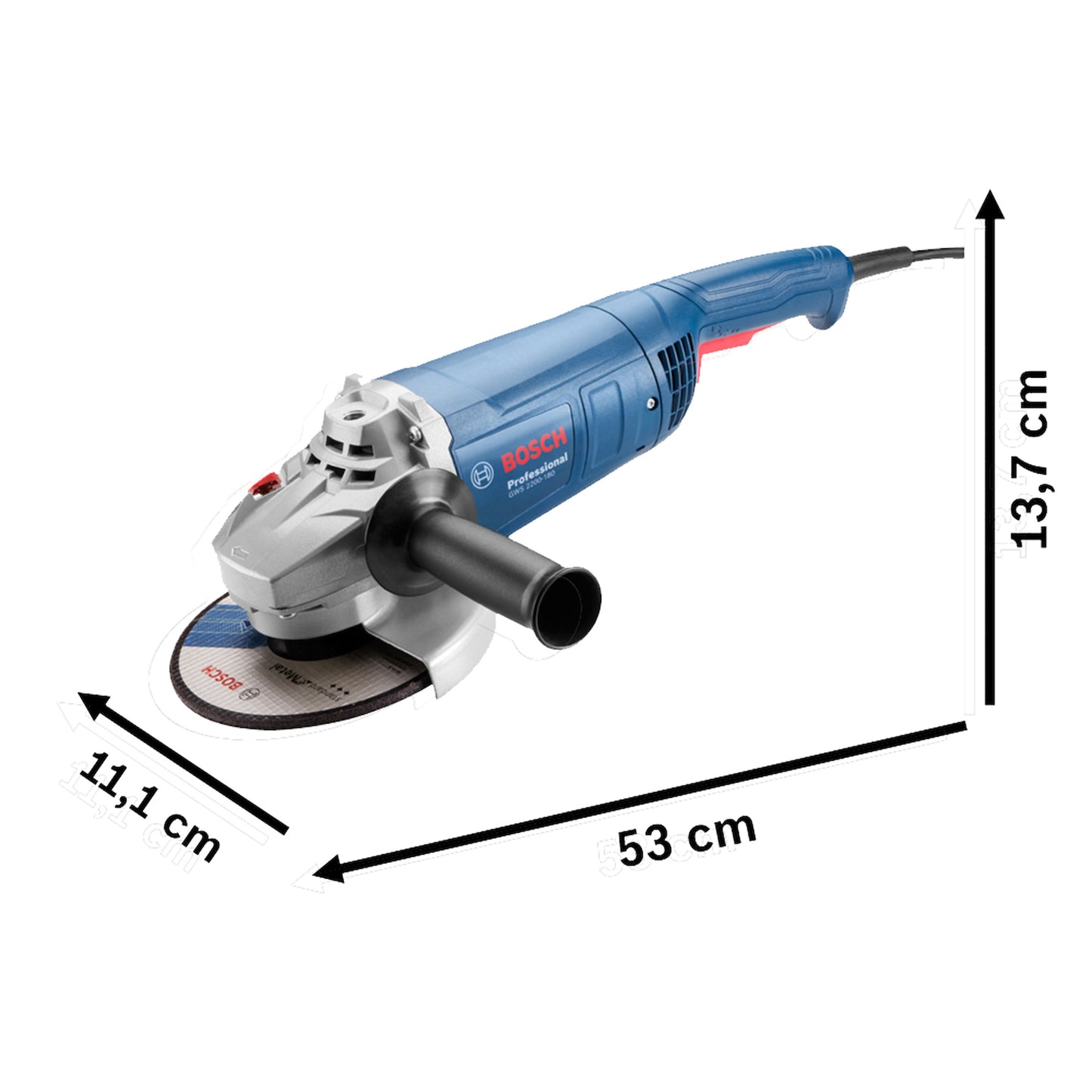 06018F10G1-000 Pulidora de 7" Bosch GWS 2200-180 VULCANO 2200W 110V