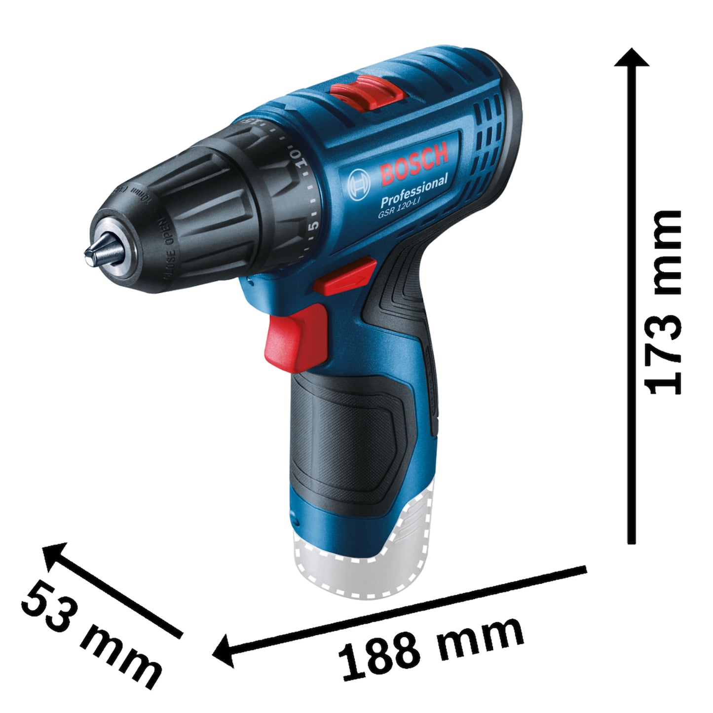 Taladro atornillador inalámbrico Bosch GSR 120-LI 12V SB