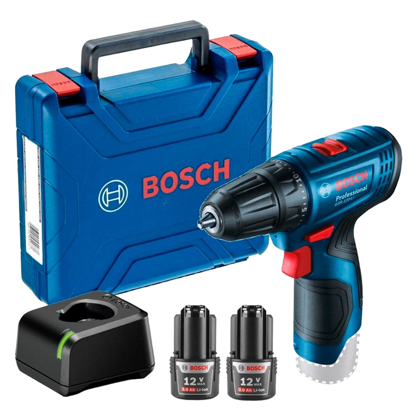 06019G80G0-000 Taladro atornillador Bosch GSR 120-LI 12V 2 bat 2Ah y maletín