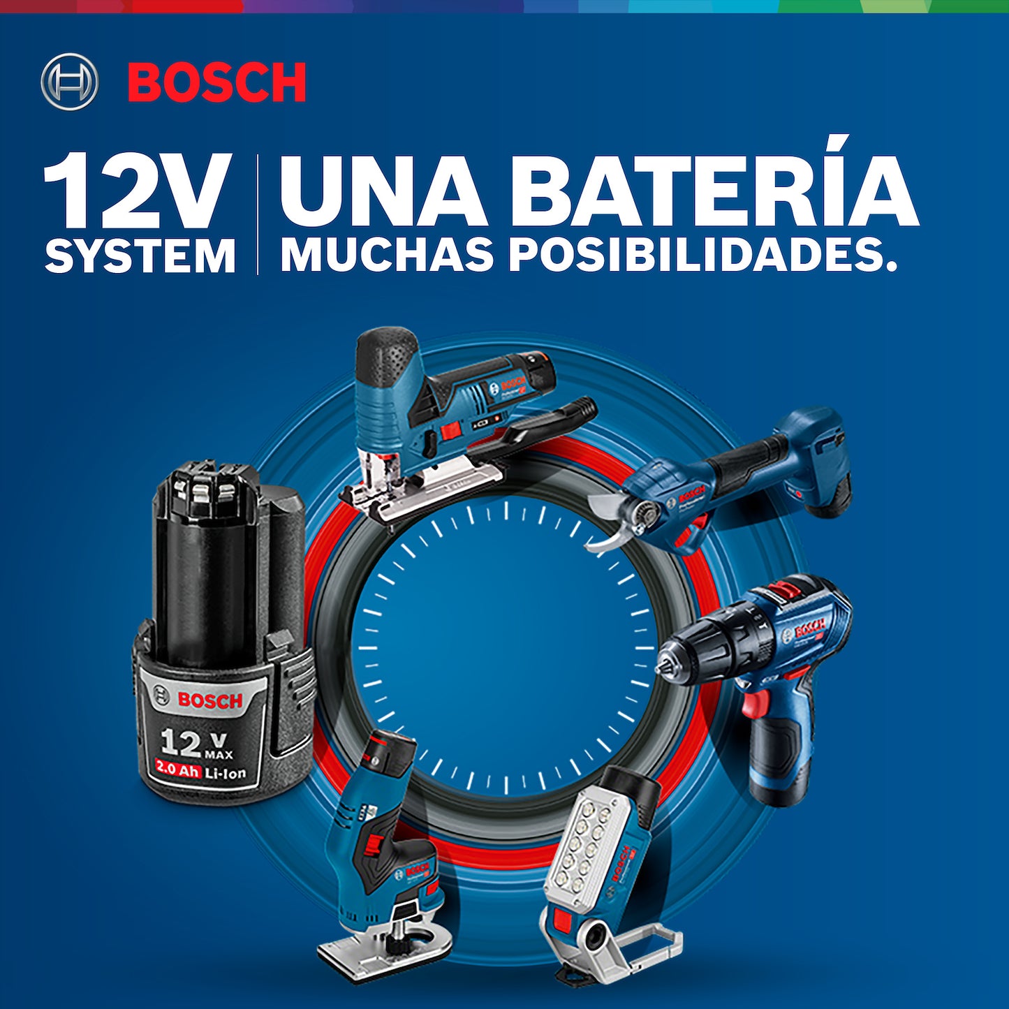 06019G80G0-000 Taladro atornillador Bosch GSR 120-LI 12V 2 bat 2Ah y maletín