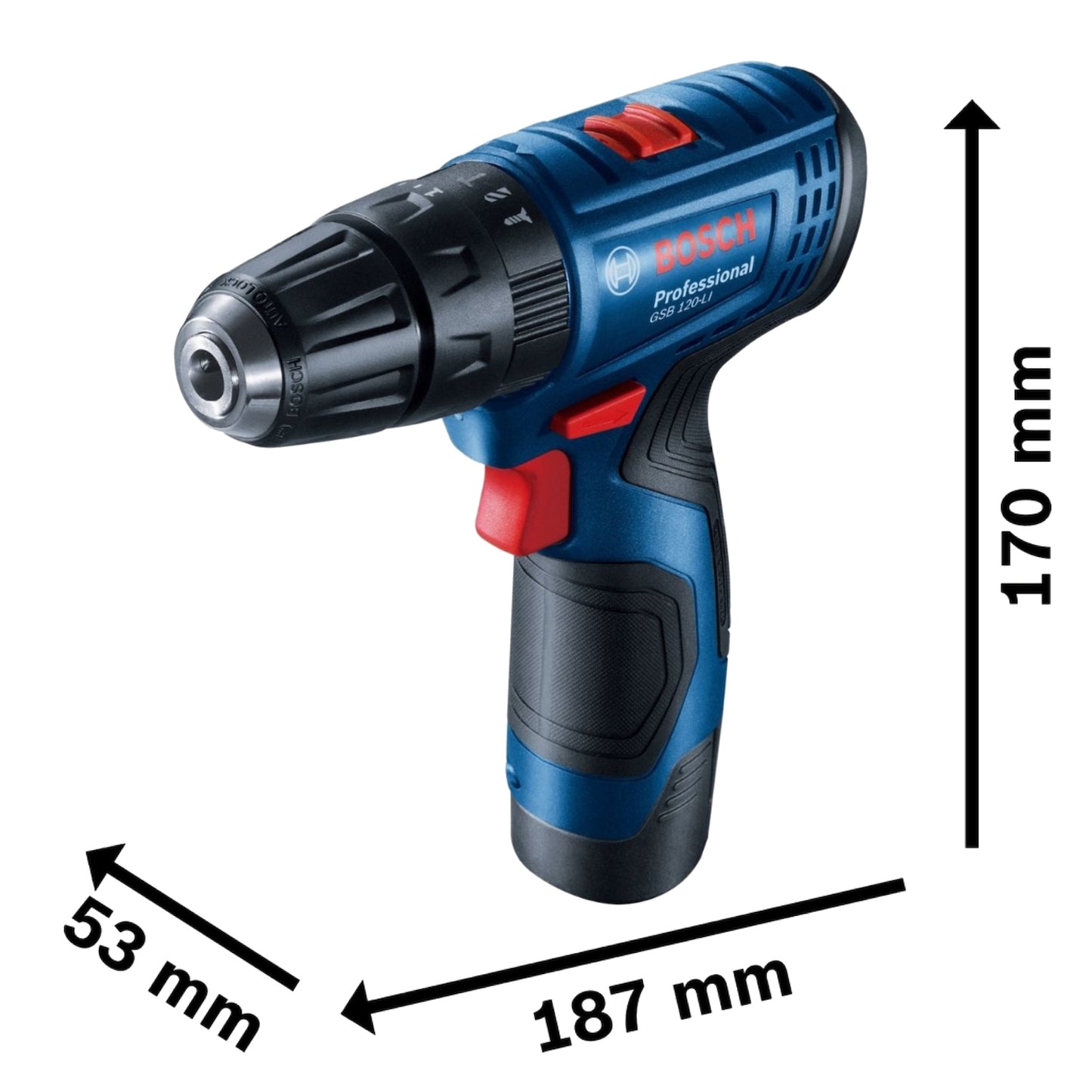 Taladro percutor atornillador inalámbrico Bosch GSB 120-LI, 12V