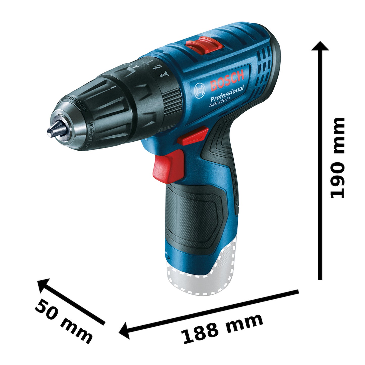 Taladro percutor inalámbrico Bosch GSB 120-LI 12V SB