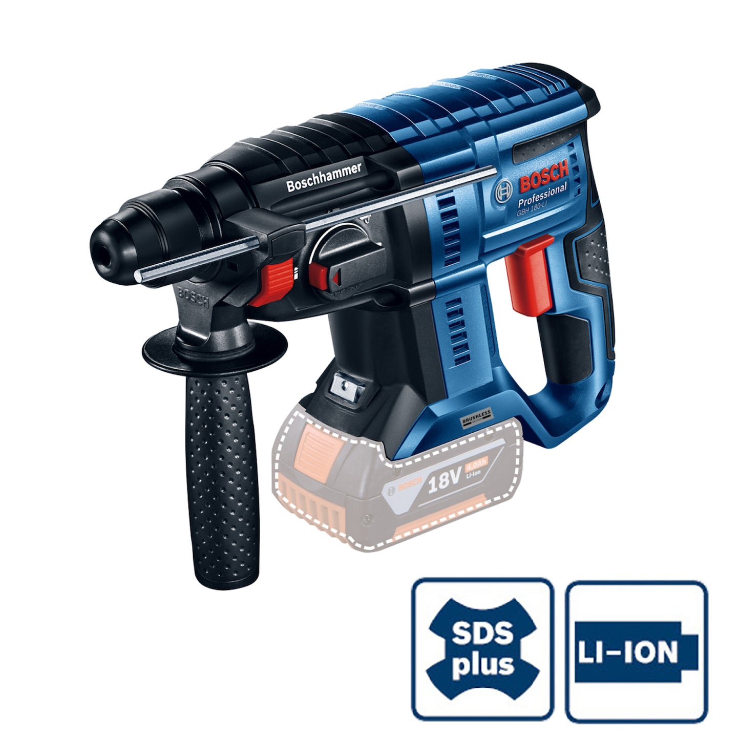 Rotomartillo inalámbrico Bosch GBH 180-LI 18V SB en maletín