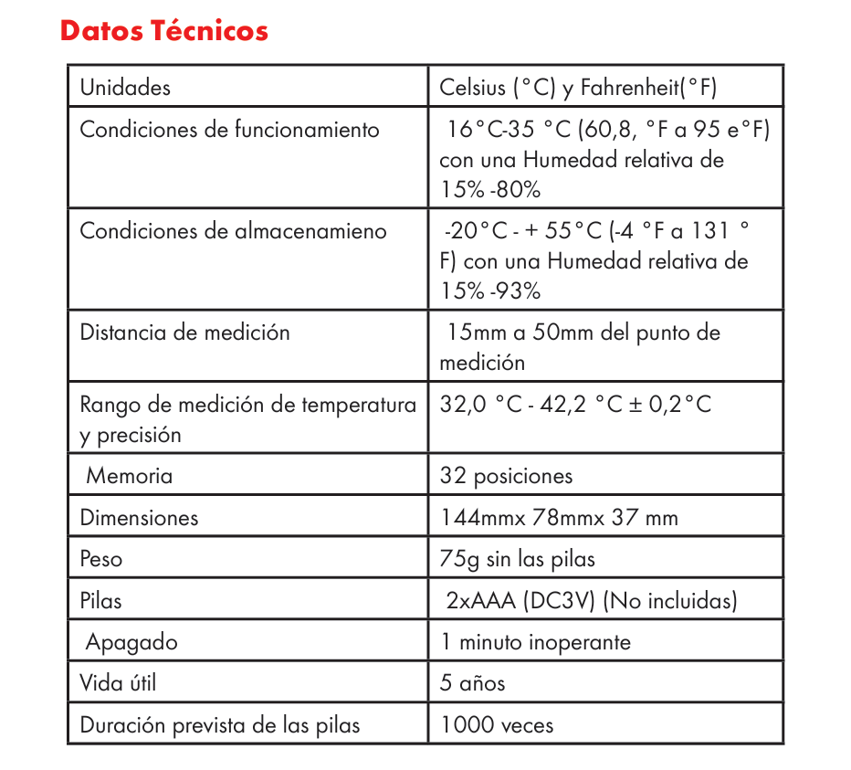 071553_211 Termómetro infrarrojo medico Würth