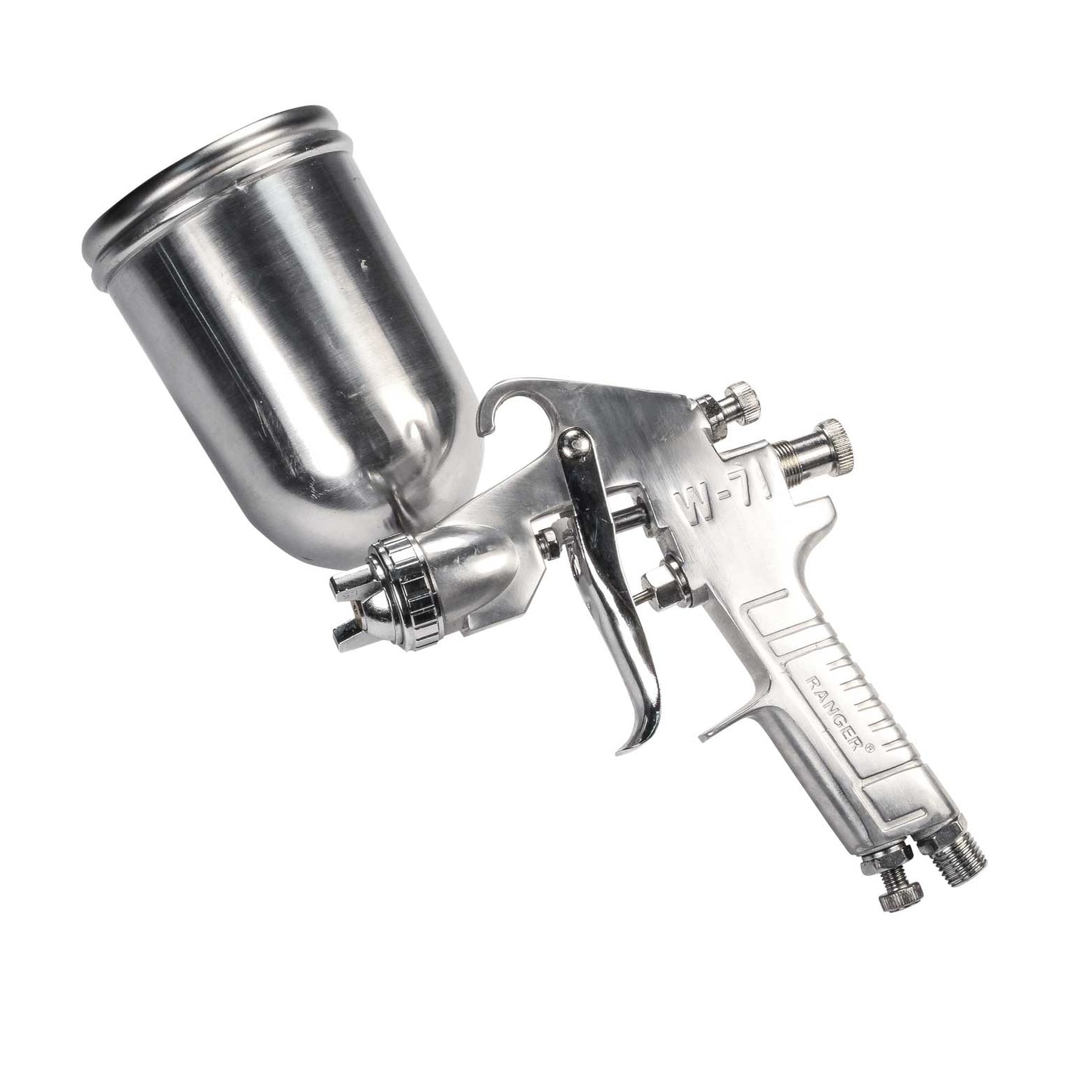 1140008 Aerógrafo Alta Presión 400 ml 45-80 PSI 1,5 mm con vaso de aluminio, Ranger