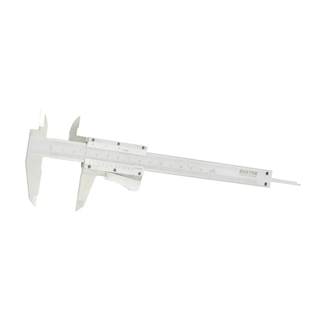 122206 Calibrador pie de rey en pulgadas y milimétrico vernier 0-6"