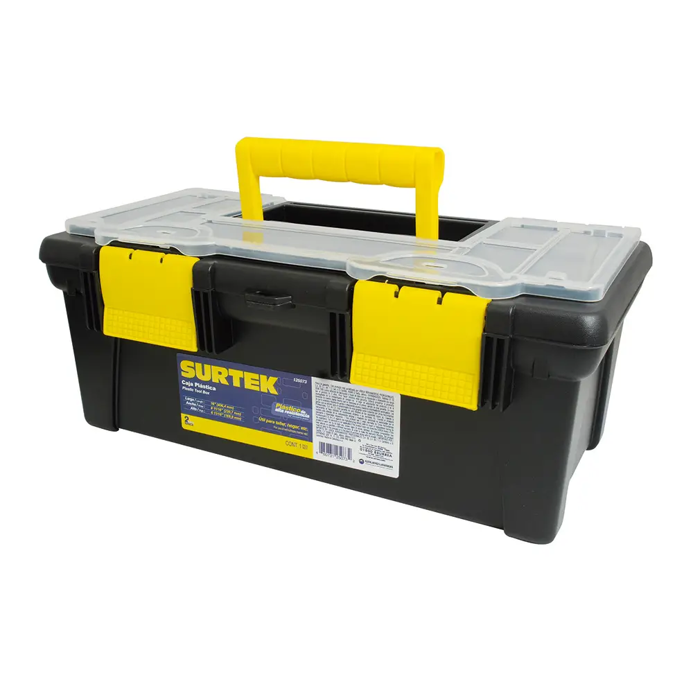 125073 Caja plástica broche plástico 16" X 8"