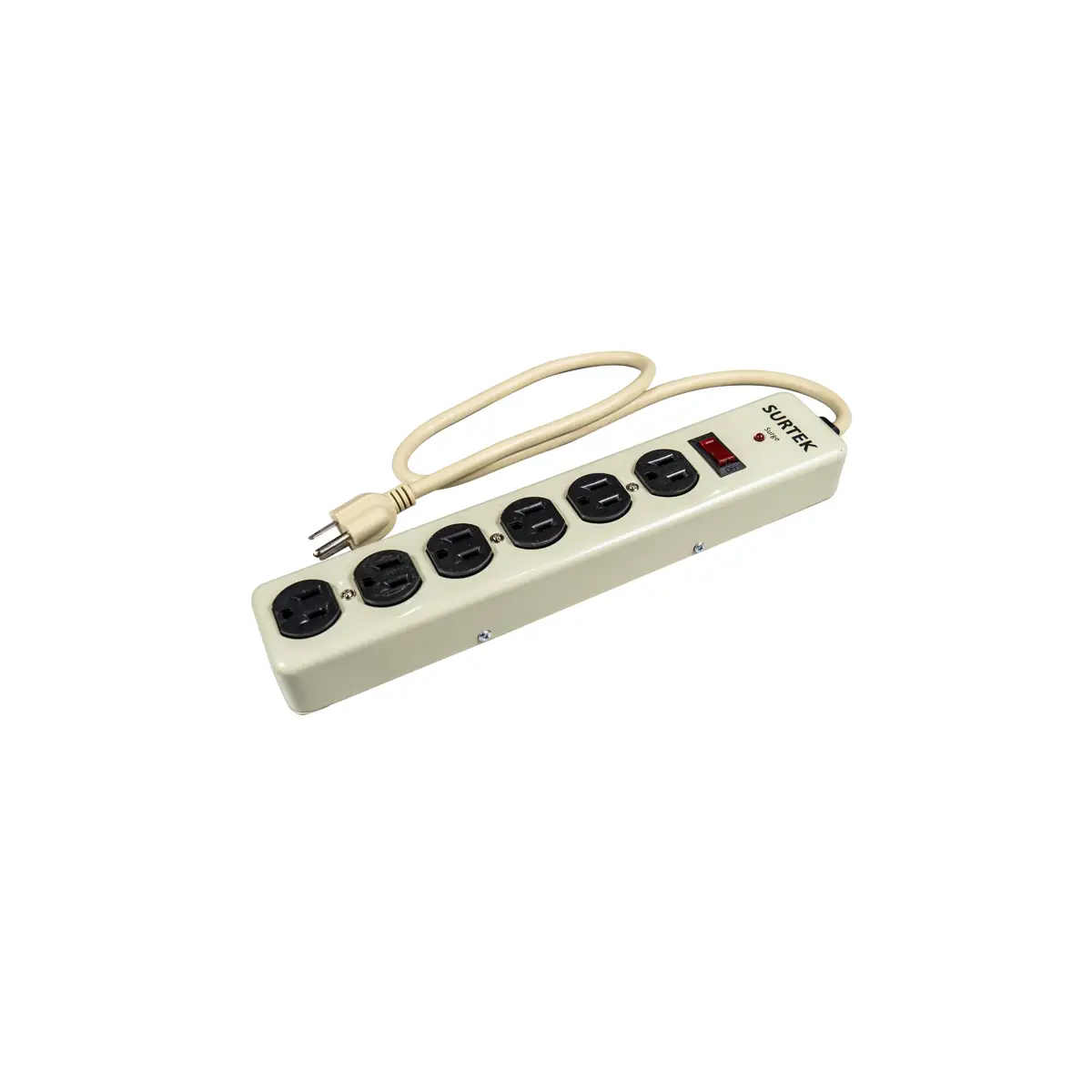 136222 Supresor de picos 6 entradas cable 600J, de 75 cm