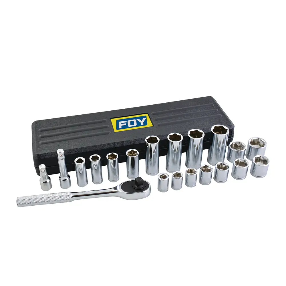 140438 Juego de copas y accesorios cuadrante 3/8" pulgadas 20 piezas