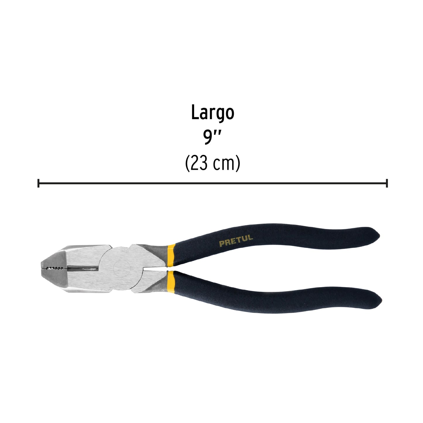 219-P Alicate de electricista pesado 9", mango en PVC, Pretul