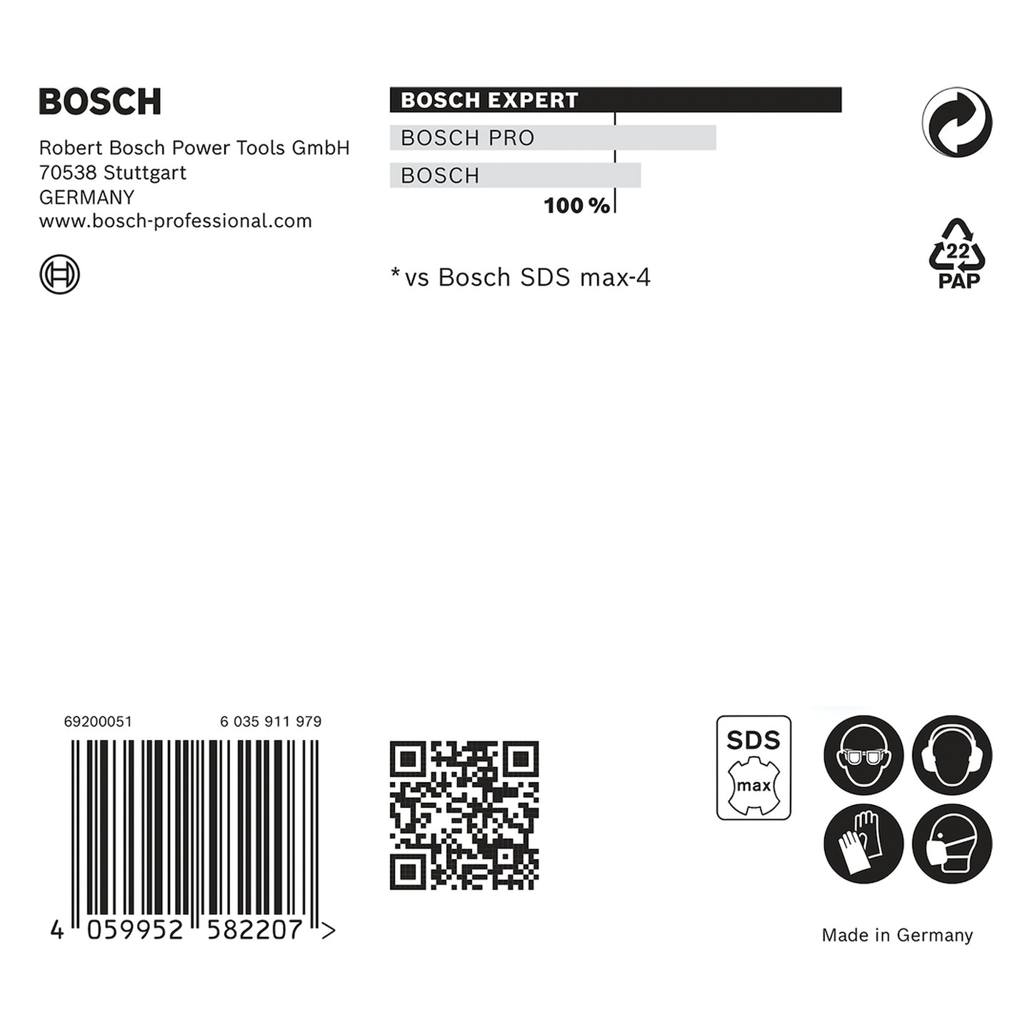 Broca para concreto Bosch EXPERT SDS Max-8x Ø1-1/8x24x28