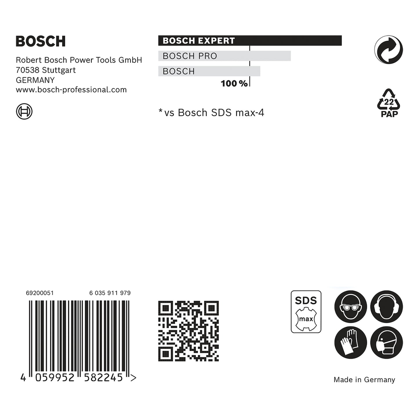 Broca para concreto Bosch EXPERT SDS Max-8x Ø1-1/4x24x28