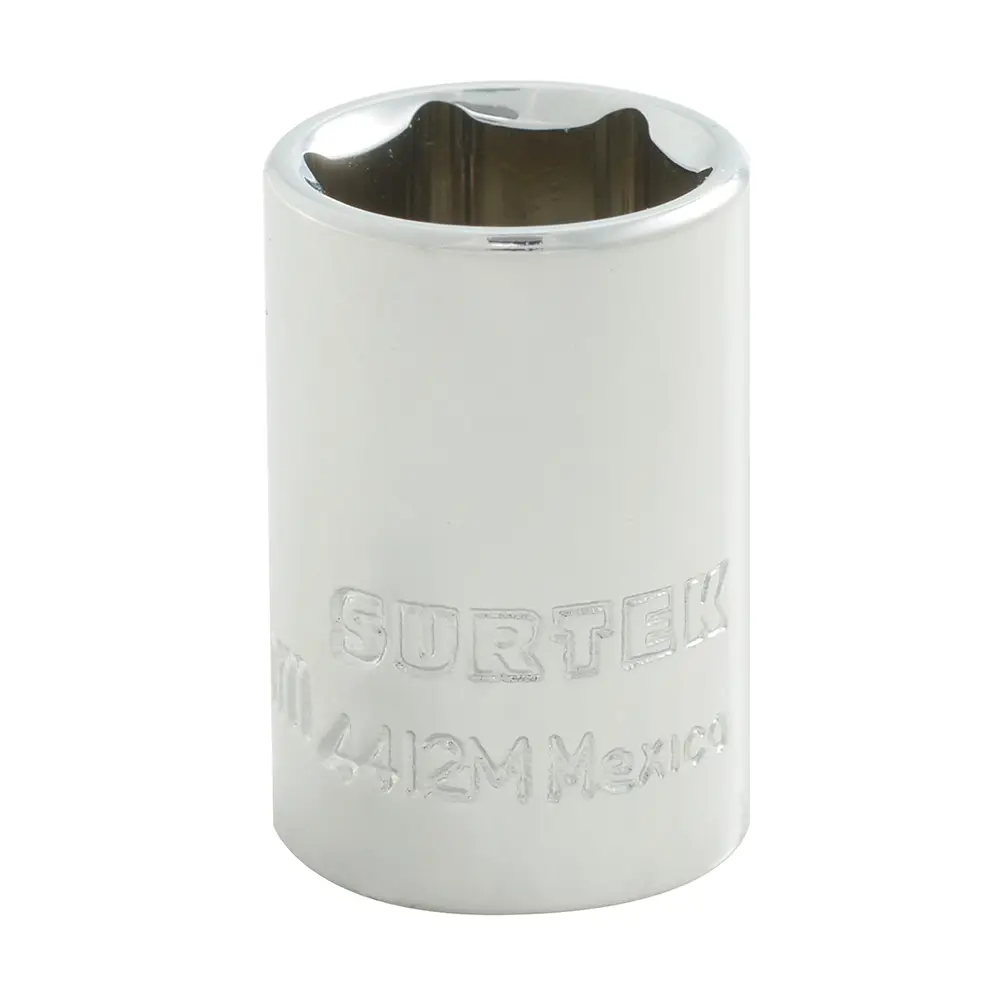 4412M Copa 6 pt cuadrante 1/4" de 12 mm recubierta en Cr-Ni