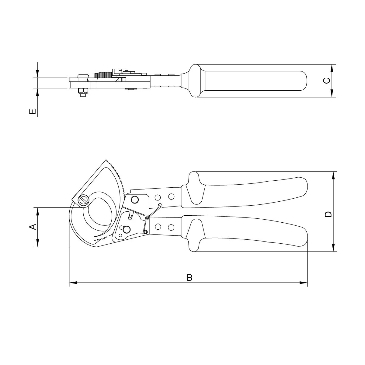 44306/026 Pinza aislada 1000V corta cable IEC 60900 260 mm