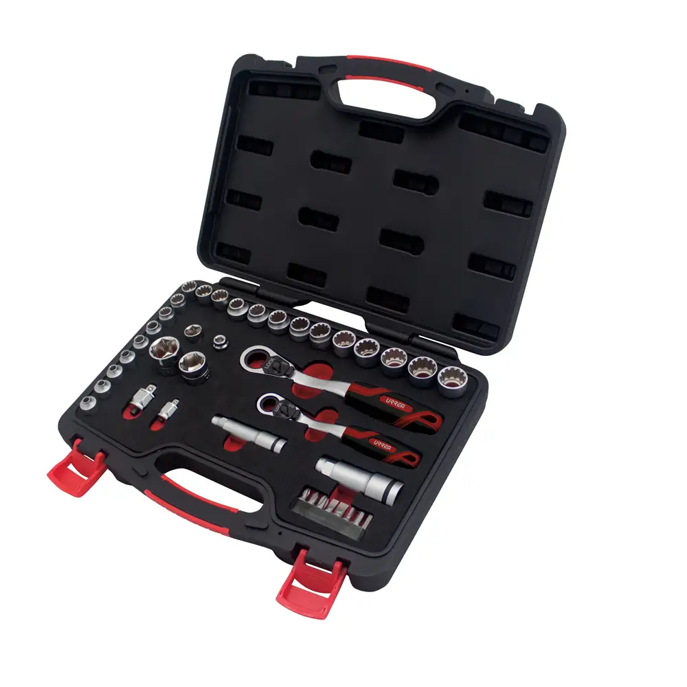 4752GT Juego de copas y accesorios cuadrante 3/8" y 1/2" mixto 39 piezas