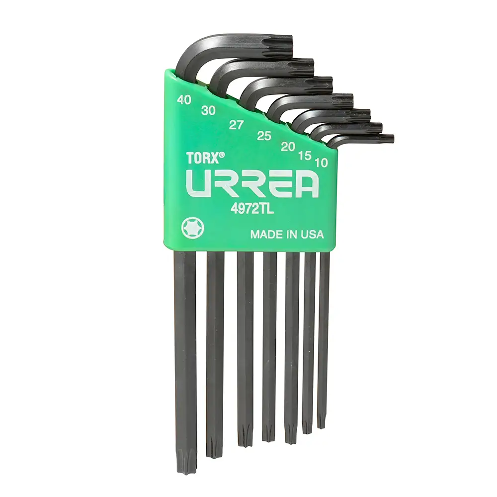 4972TL Juego de llaves Torx largas en L 7 piezas T10 a T40, uso industrial, Urrea