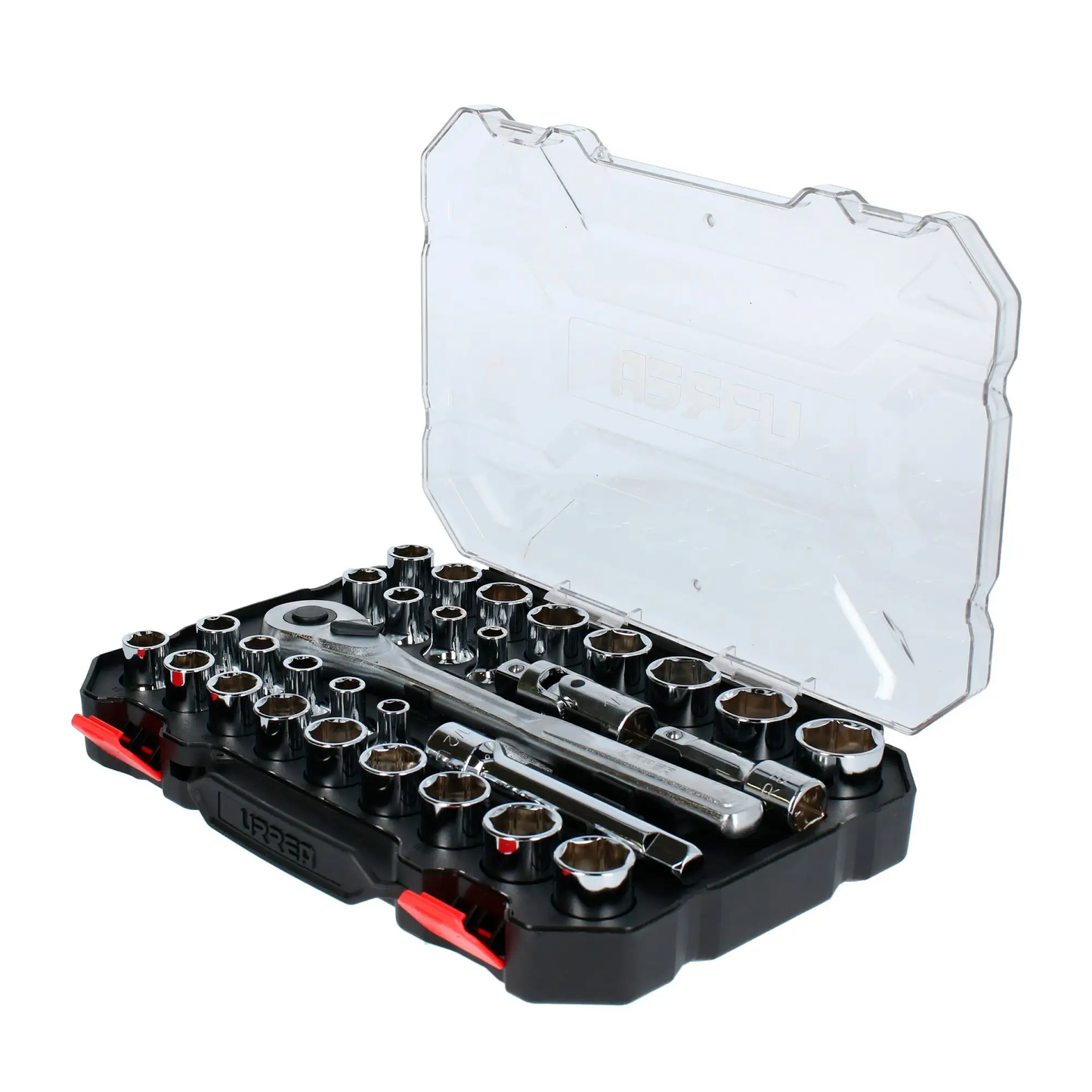 5401CD Juego de copas 6 pt y accesorios 1/2" 30 piezas 5/16" a 1" - 8 a 21 mm, uso industrial, Urrea