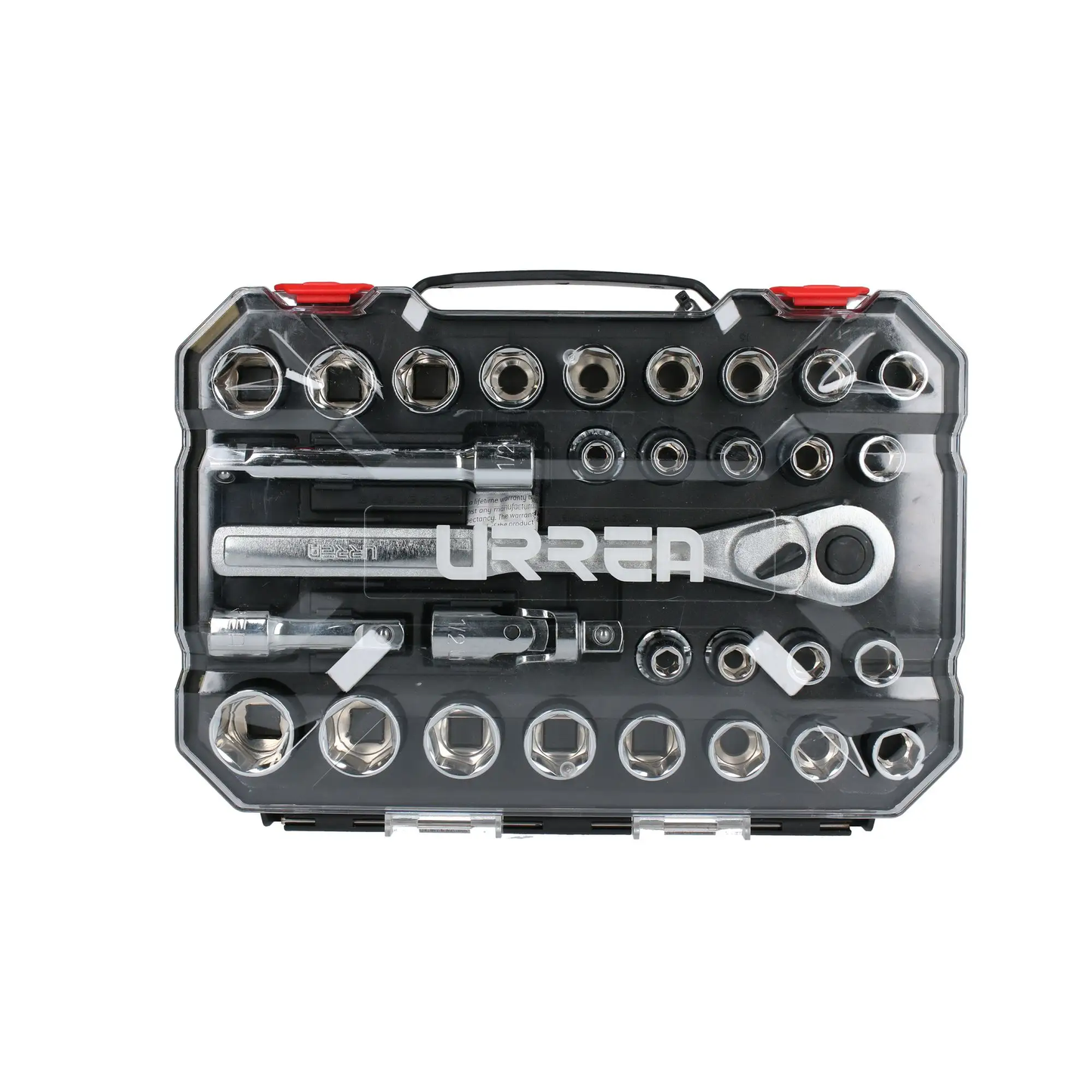 5401CD Juego de copas 6 pt y accesorios 1/2" 30 piezas 5/16" a 1" - 8 a 21 mm, uso industrial, Urrea