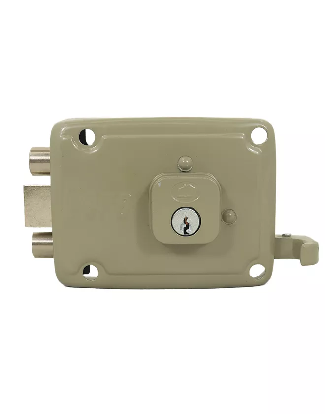 5405 Cerradura de sobreponer VF8 antipalanca izquierda color beig con tornillos autoperforantes Vera