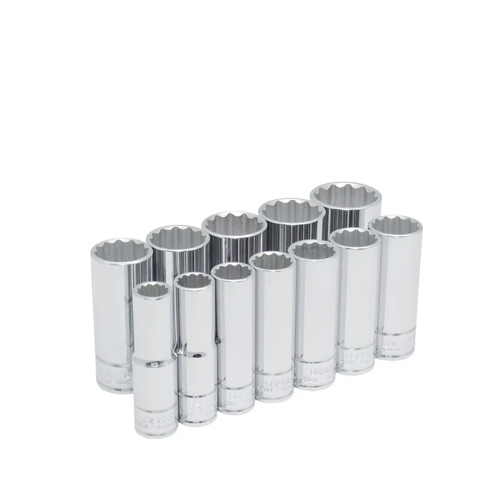 54107 Juego de copas largas 12 pt cuadrante 1/2" 12 piezas en pulgadas