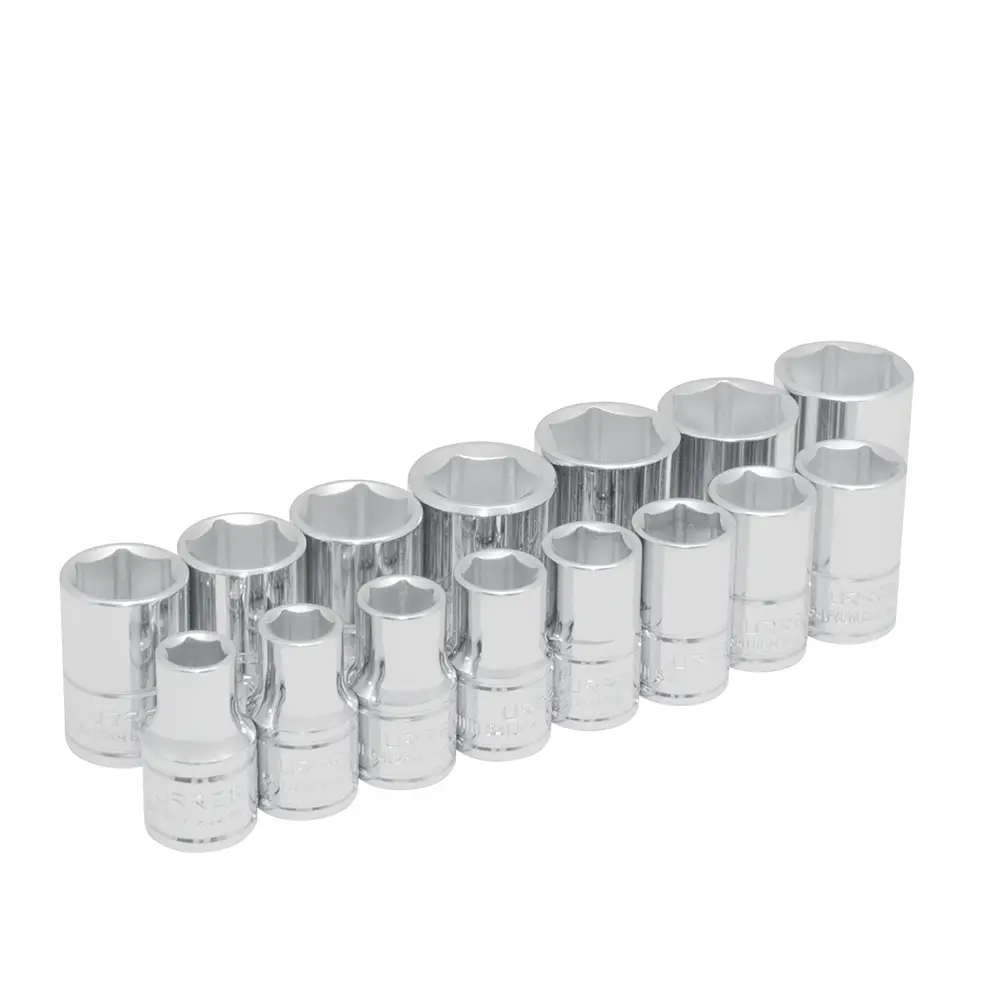 54205 Juego de dados 6 pt cuadrante 1/2" 15 piezas, uso pesado, Urrea