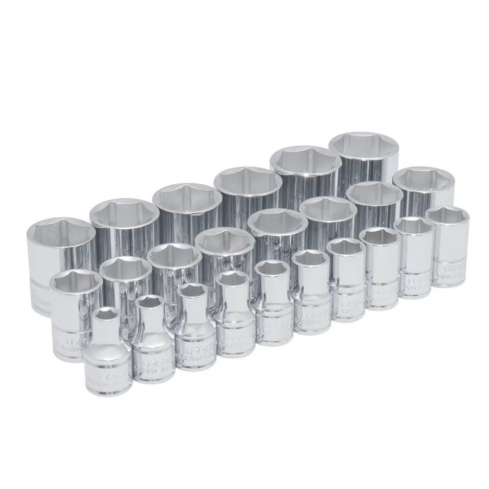 54209 Juego de copas 6 pt cuadrante 1/2" mm 24 piezas 8 a 32 mm, uso pesado, Urrea
