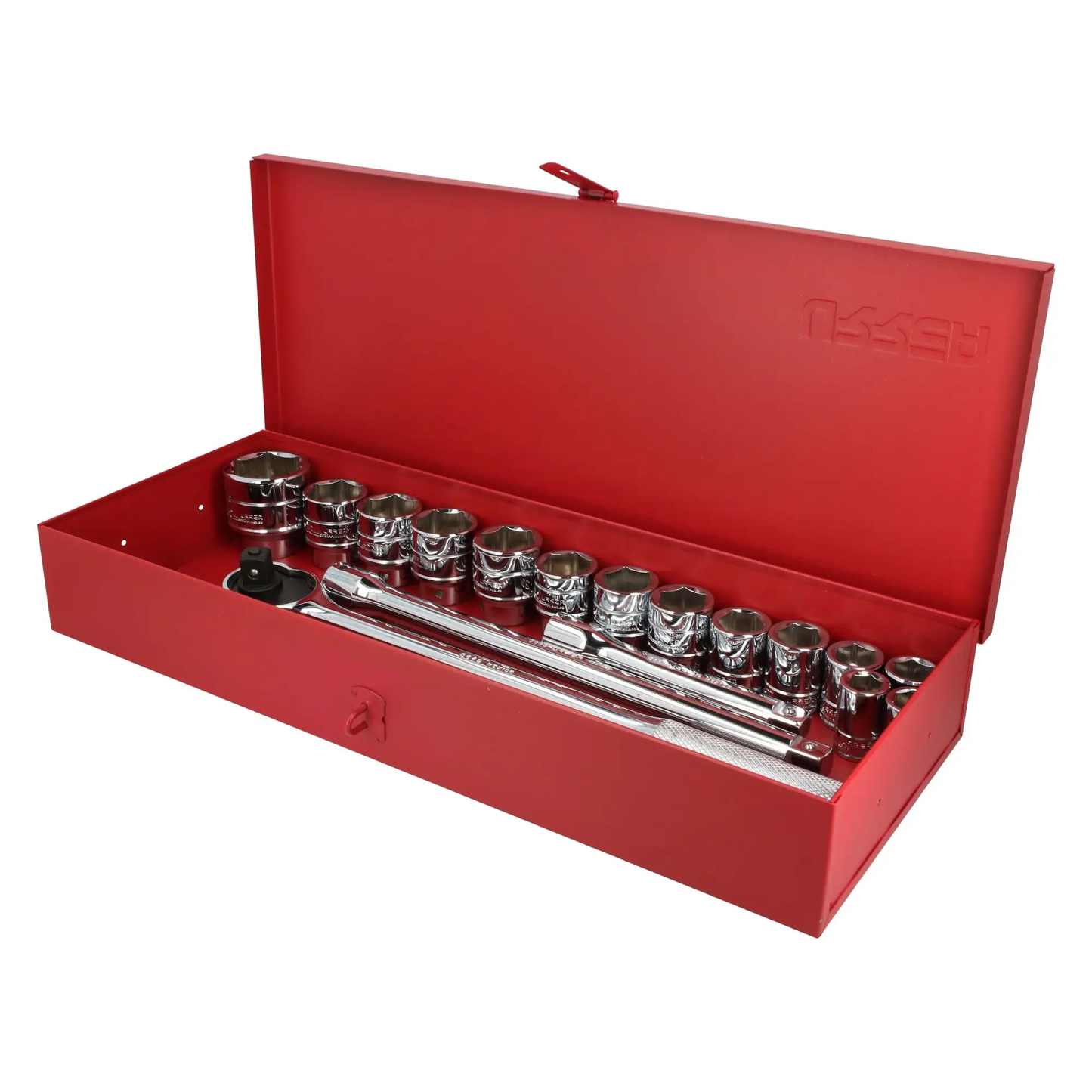 55200 Juego de copas y accesorios cuadrante 3/4" 20 piezas 24 a 46 mm, uso pesado, Urrea