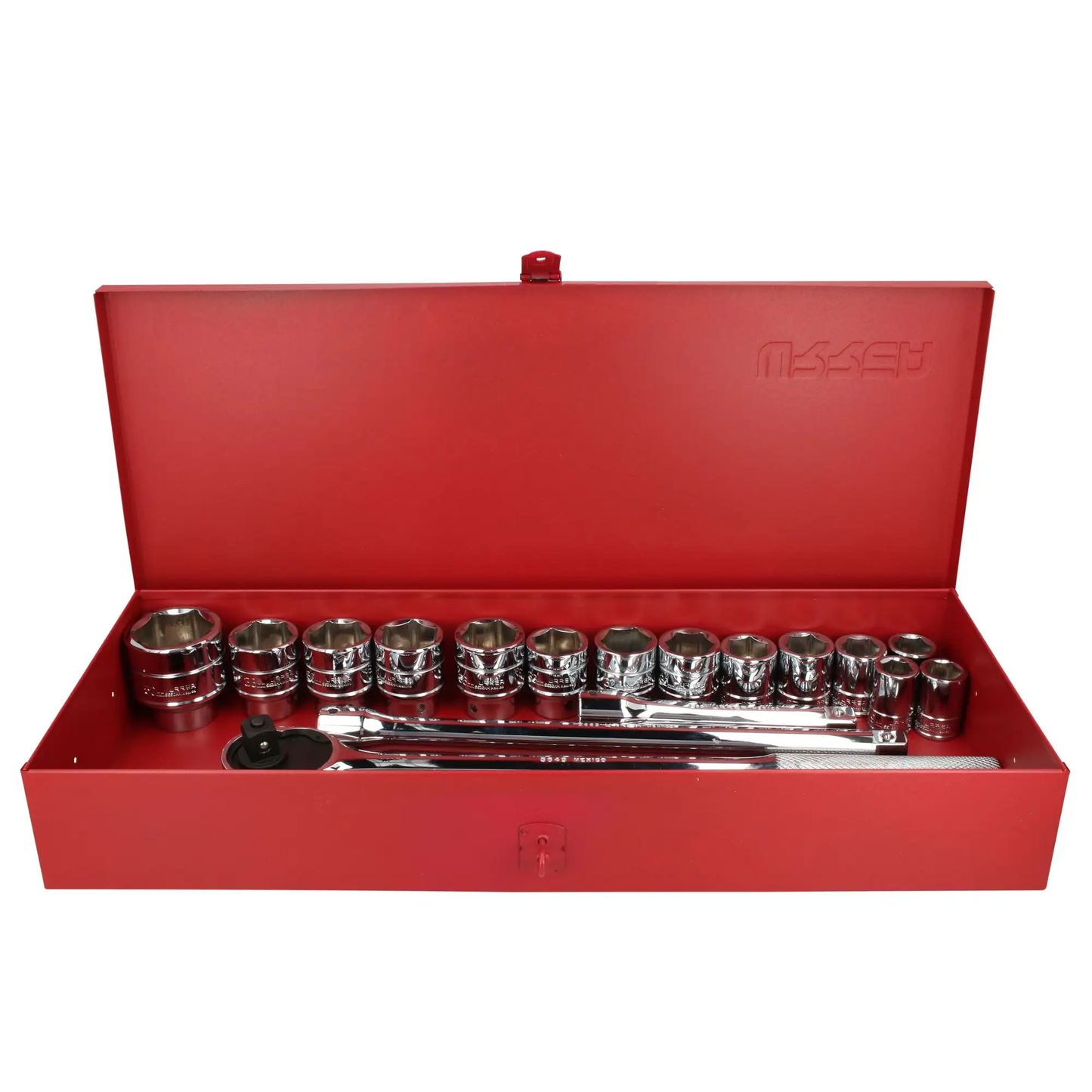 55200 Juego de copas y accesorios cuadrante 3/4" 20 piezas 24 a 46 mm, uso pesado, Urrea