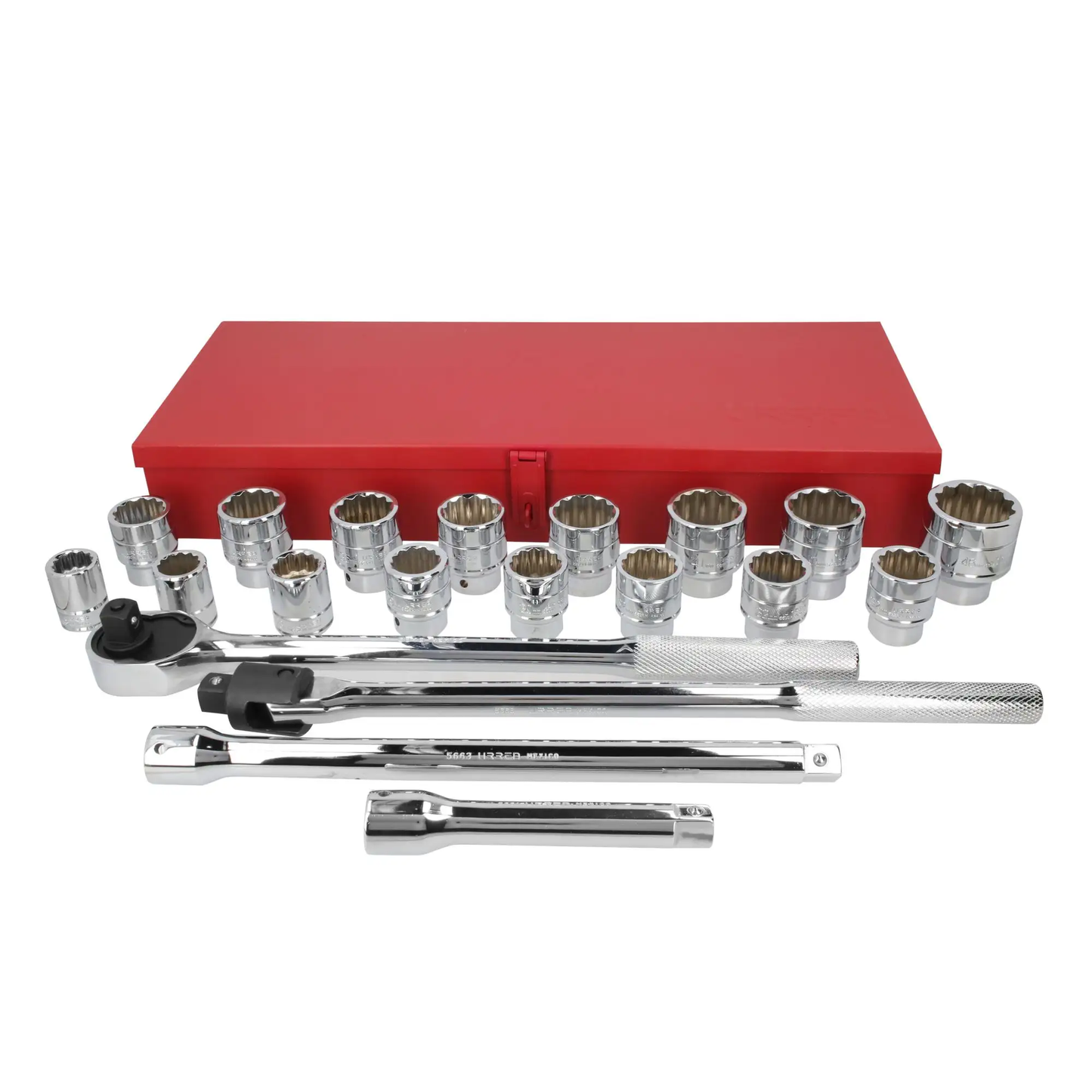 55200H Juego de dados 3/4" 20 piezas 19 a 50 mm, uso pesado, Urrea