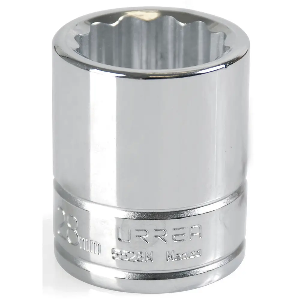 5528M Copa 12 pt cuadrante 3/4" de 28 mm recubierta en Cr-Ni
