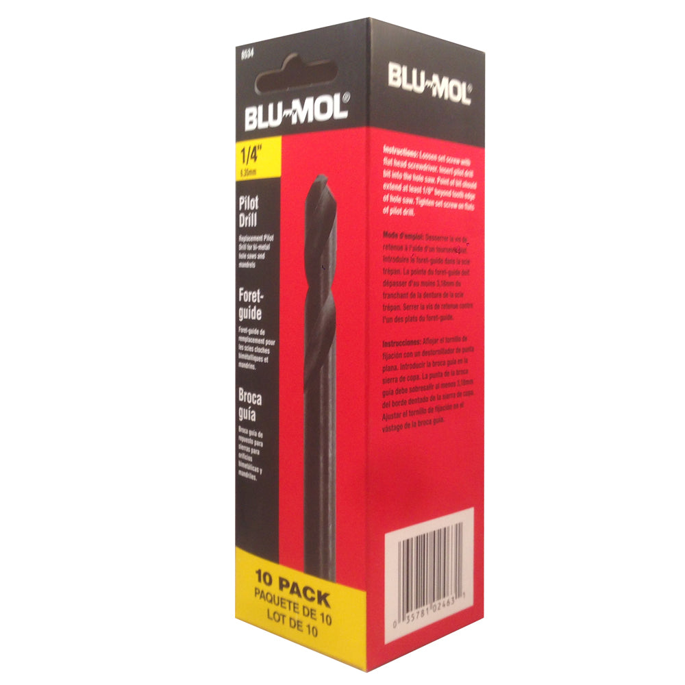 8534 E0102463 Broca piloto 1/4" X 3-1/4" para sierra copa bimetálica