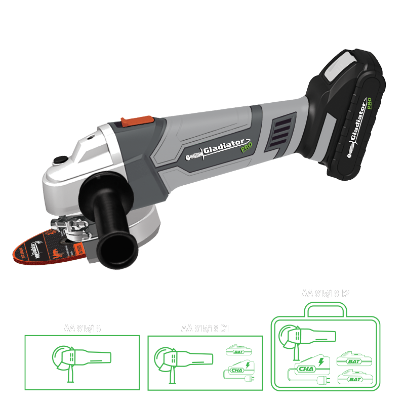 AA 815/18 C1 Pulidora inalámbrica 18V 4-1/2" (115 mm) con batería 3A y cargador