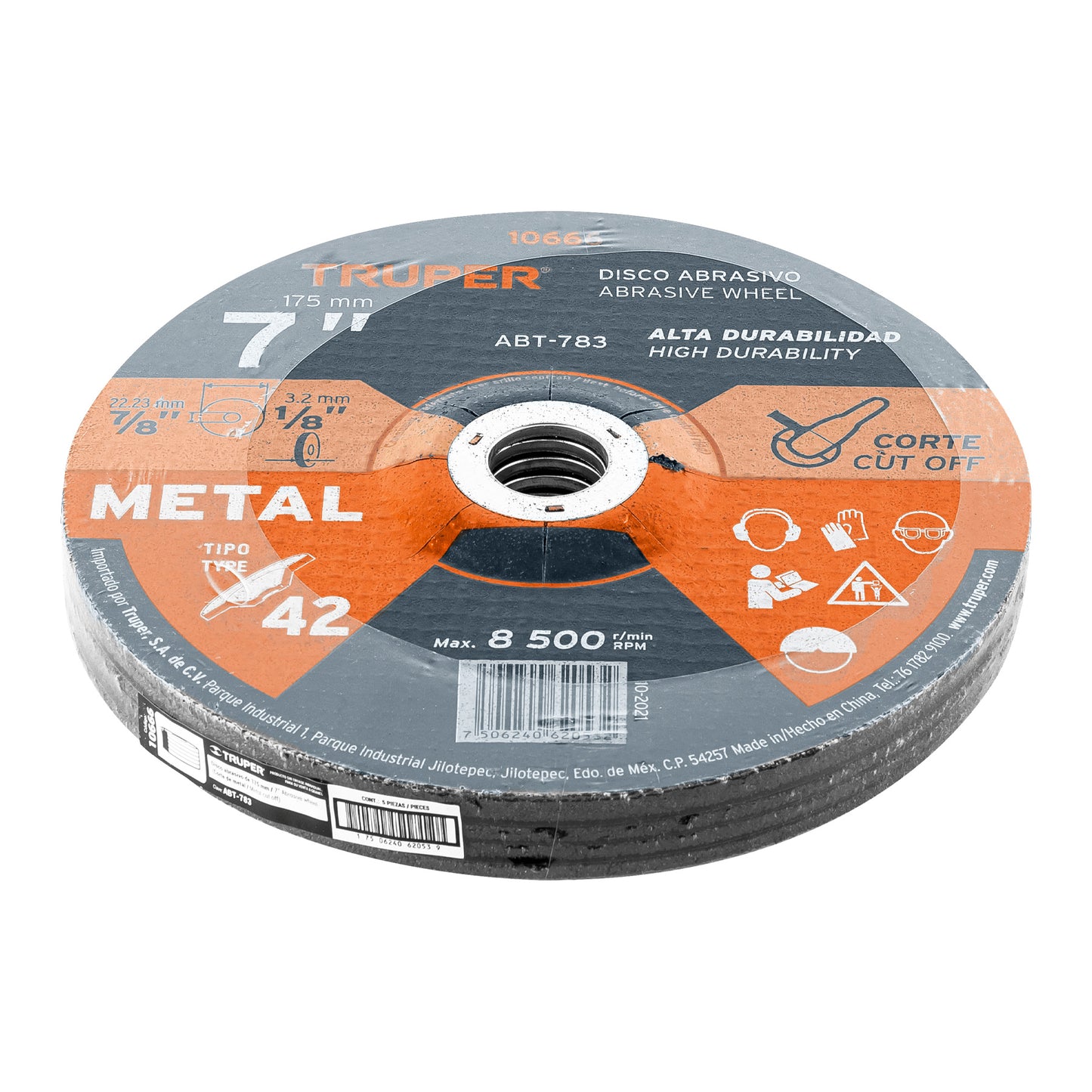ABT-783 Disco de corte de metal 7", tipo 42, usos generales