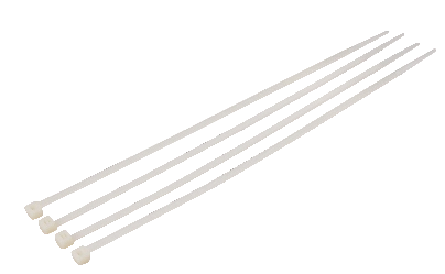 AMR003-100 Amarre plástico blanco 2.5 X 160 mm, 100 unidades