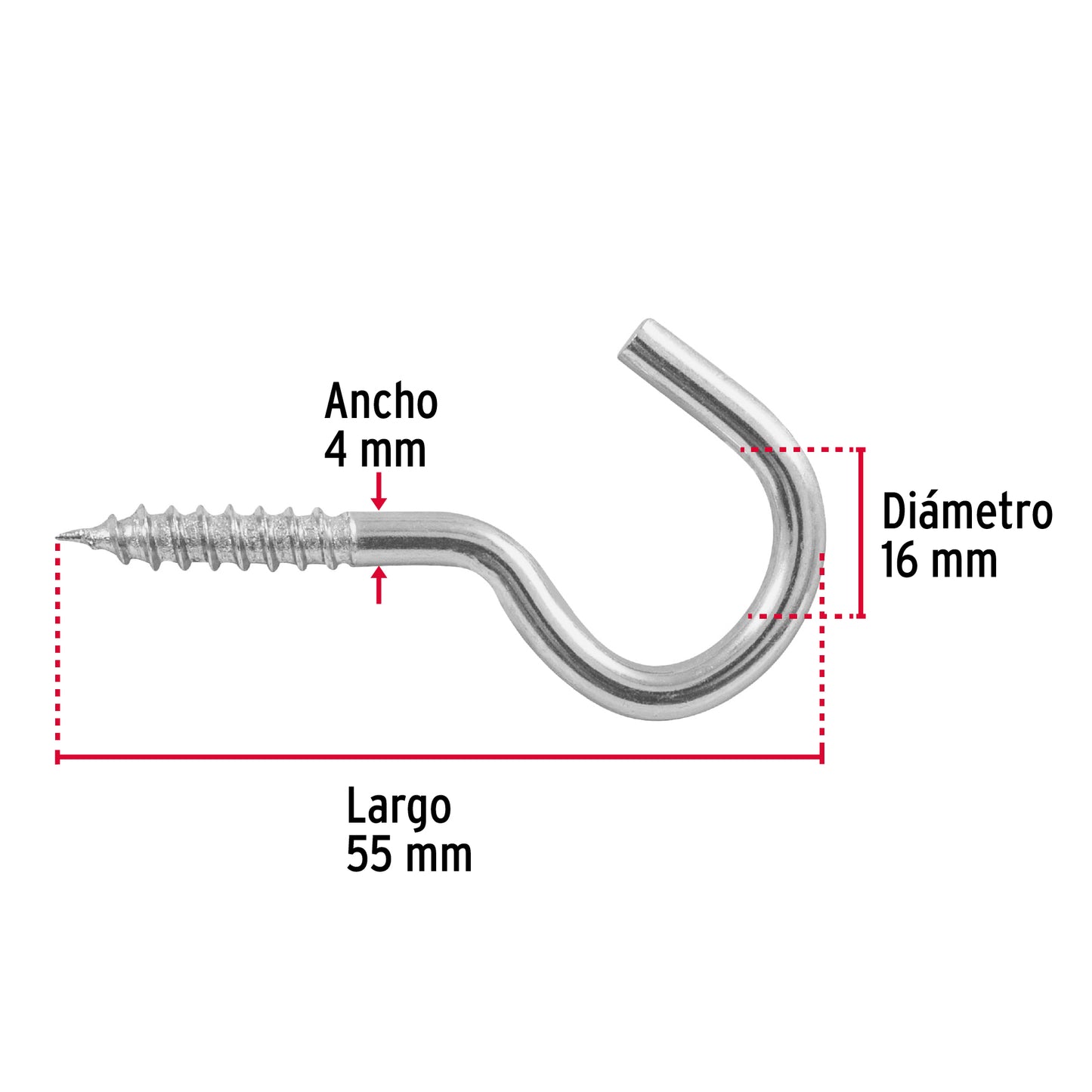 AR-21A Cáncamo abierto, 1-1/4"-Gsa, bolsa con 144 piezas