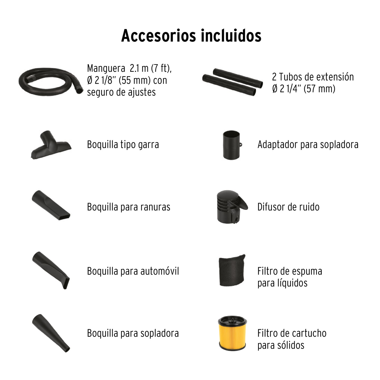 ASP-12S Aspiradora/Sopladora de sólidos y líquidos de 12 galones Truper