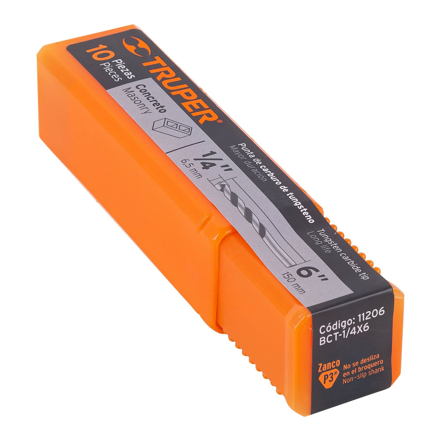 BCT-1/4X6 Broca para concreto, 1/4 x 6'