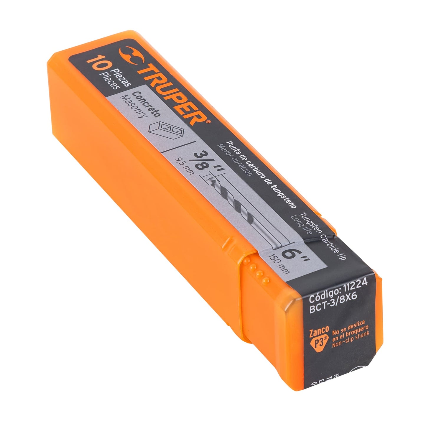 BCT-3/8X6 Broca para concreto, 3/8 x 6'