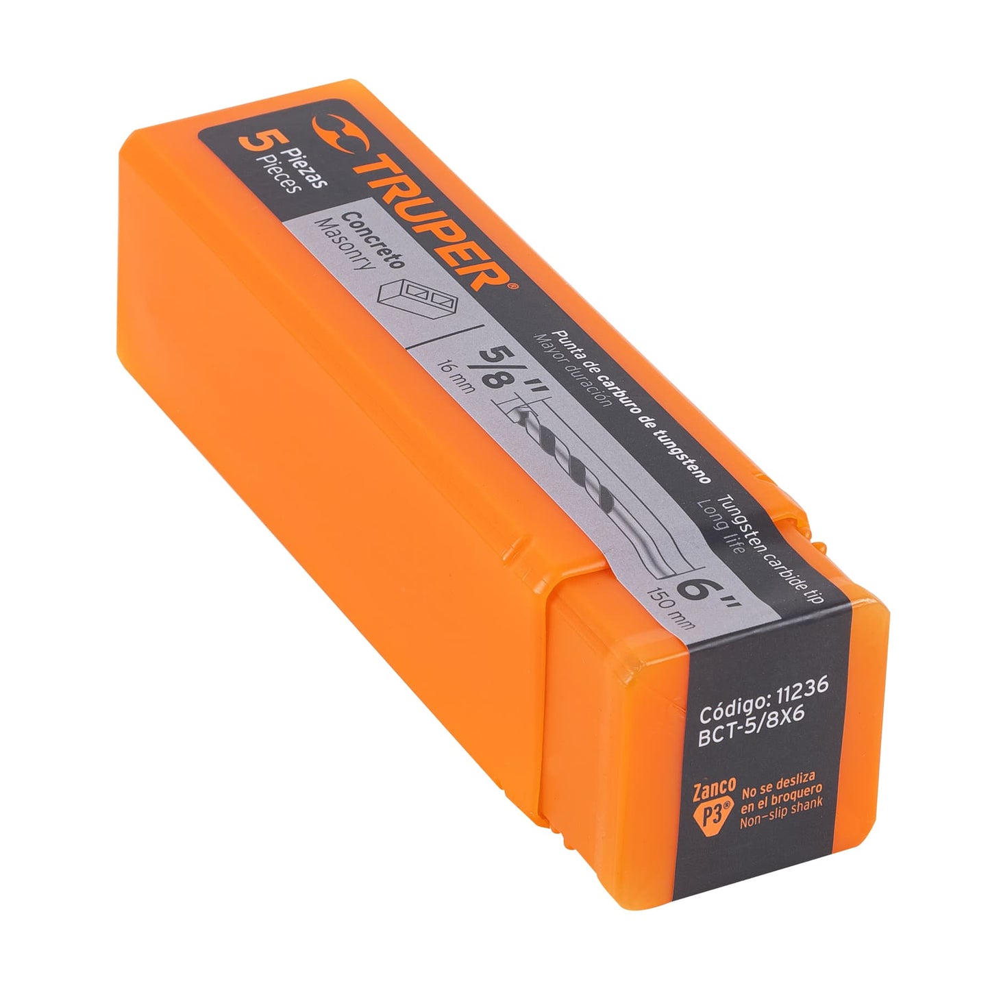 BCT-5/8X6 Broca para concreto, 5/8 x 6'