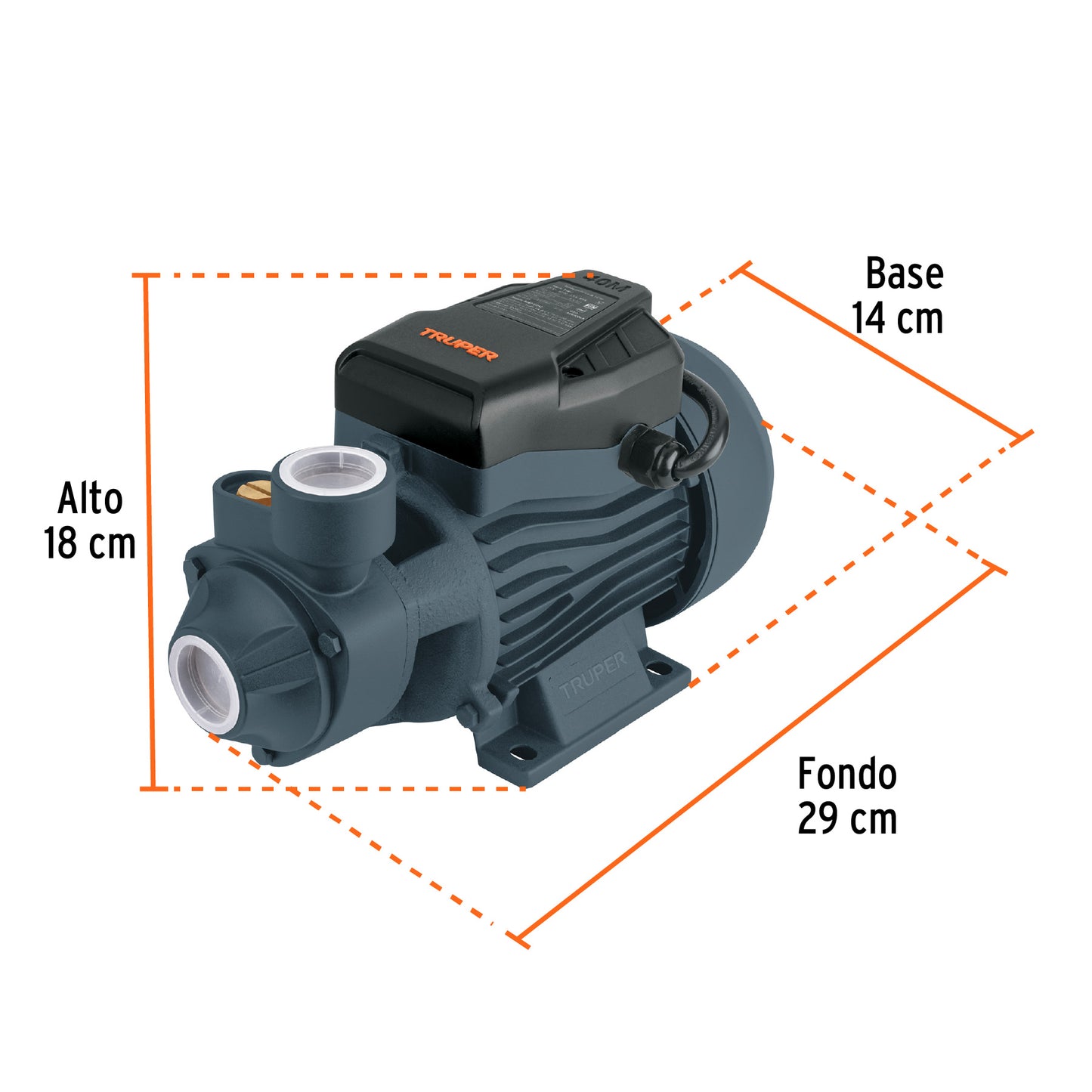 BOAP-1A2 Bomba eléctrica periférica para agua 1 HP