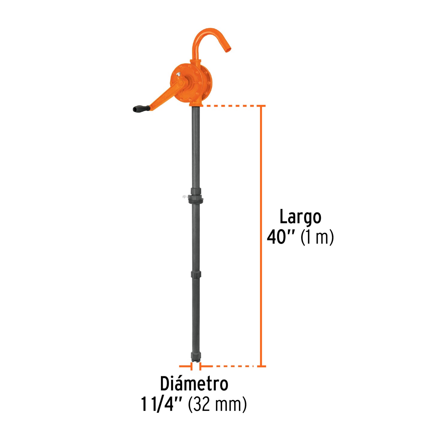 BOMEX-28 Bomba extractora de ácidos, con manivela, 28 L