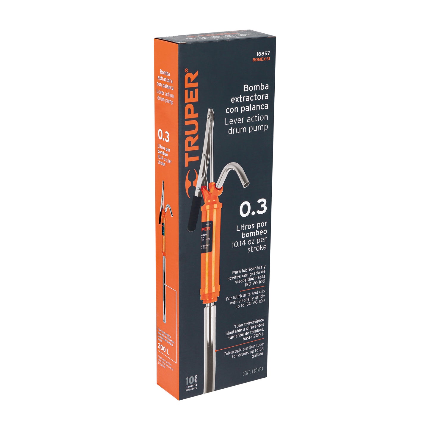 BOMEX-31 Bomba extractora de aceites, con palanca, 31 L