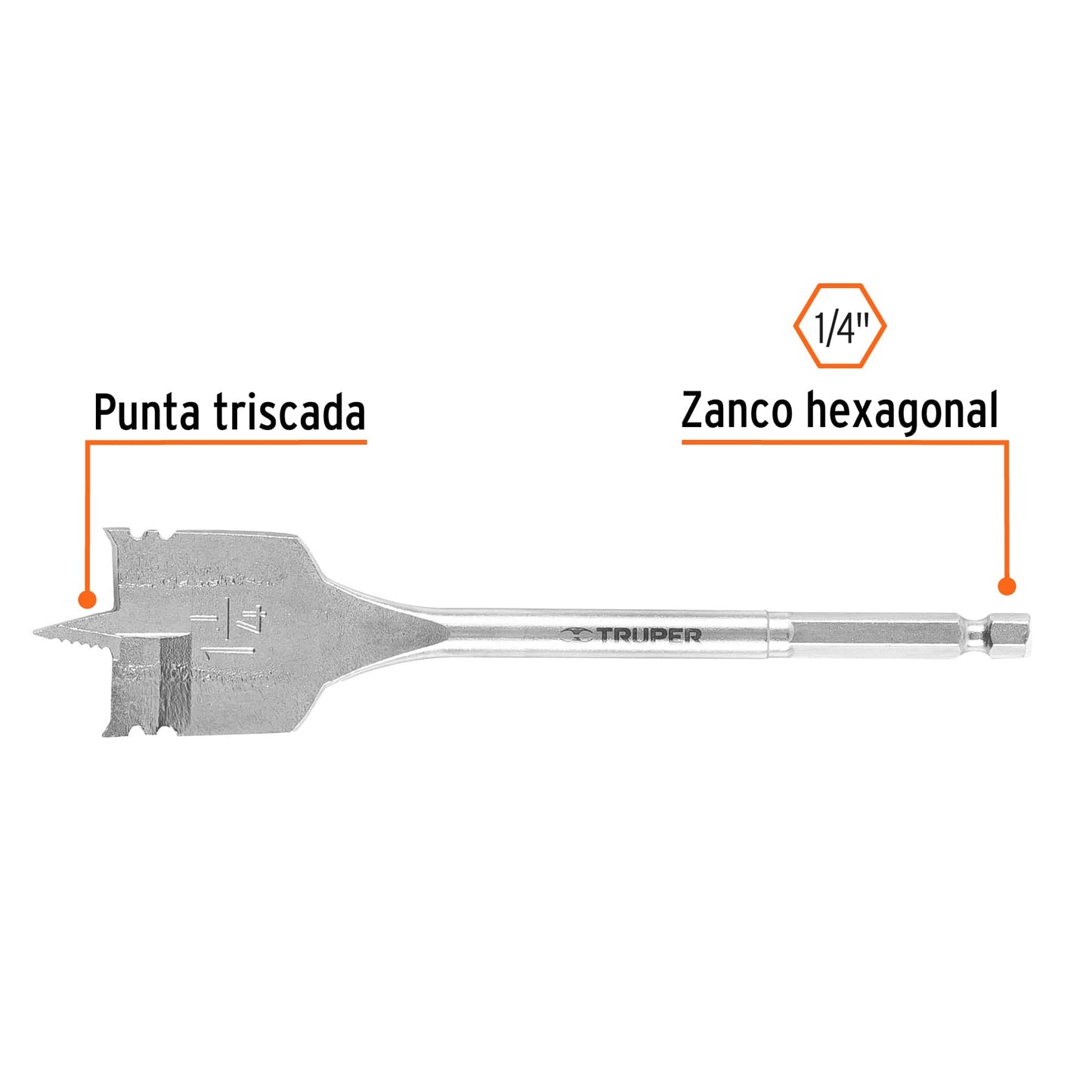 BPT-1-1/4 Broca espada para madera, 1-1/4"