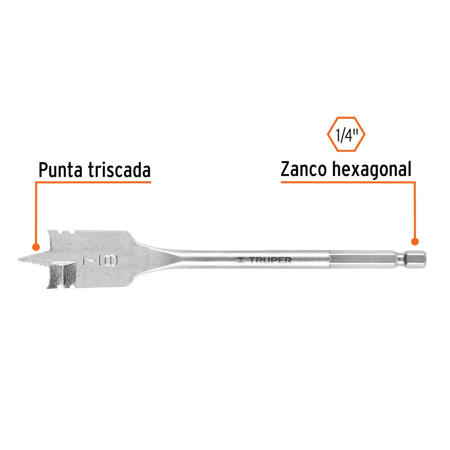 BPT-7/8 Broca espada para madera, 7/8"