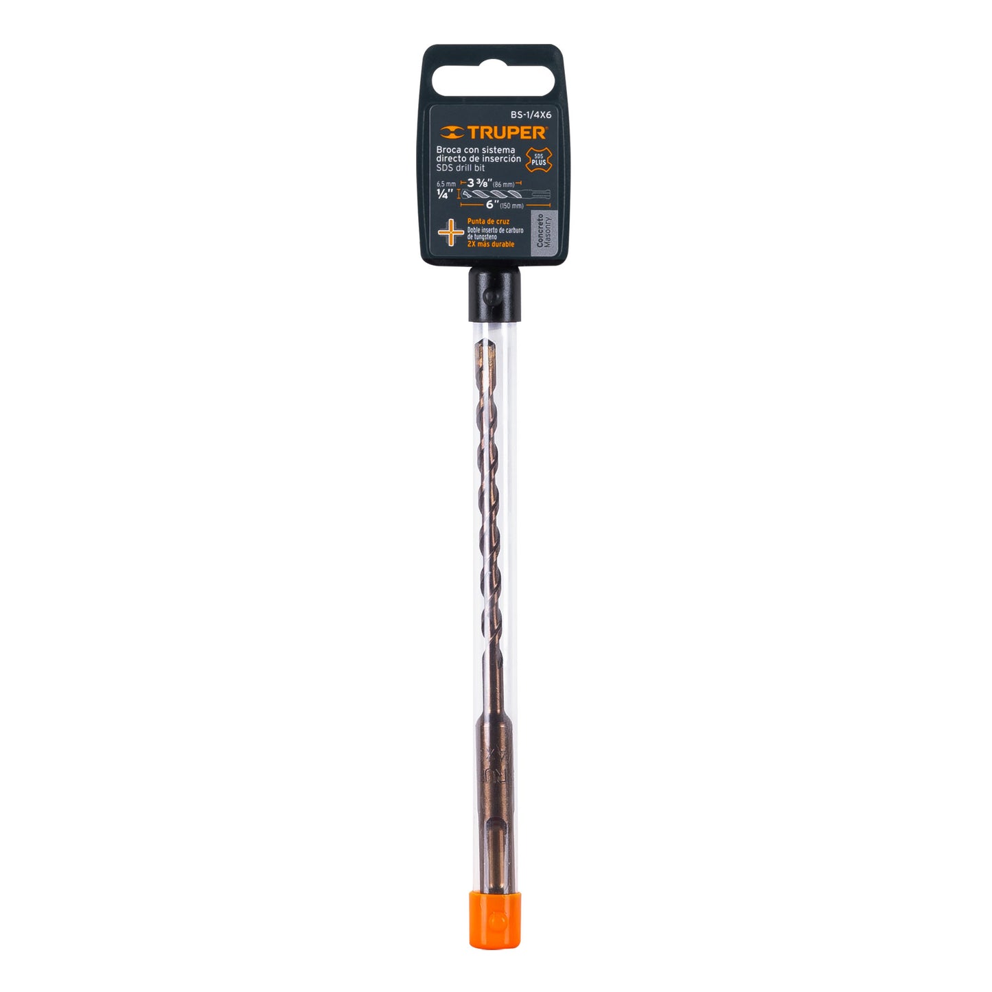 BS-1/4X6 Broca para concreto SDS Plus, 1/4 x 6"