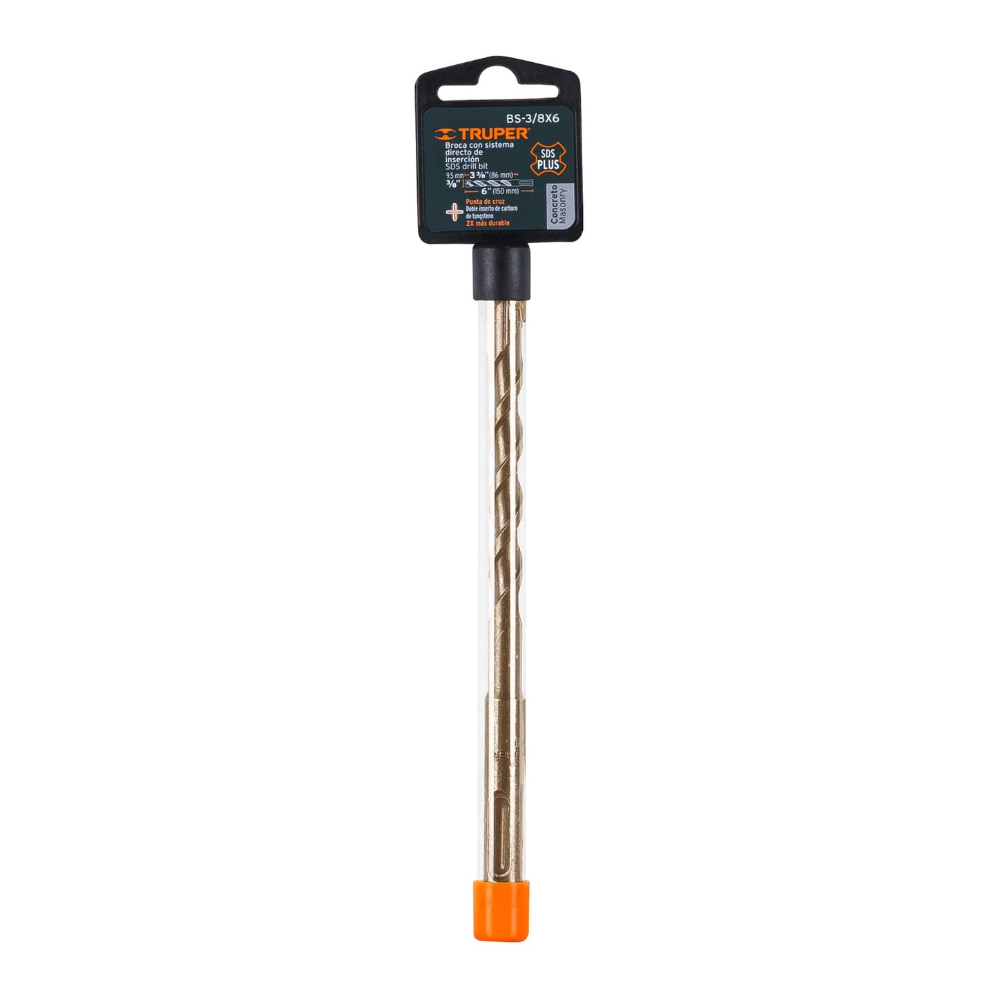 BS-3/8X6 Broca para concreto SDS Plus, 3/8 x 6"