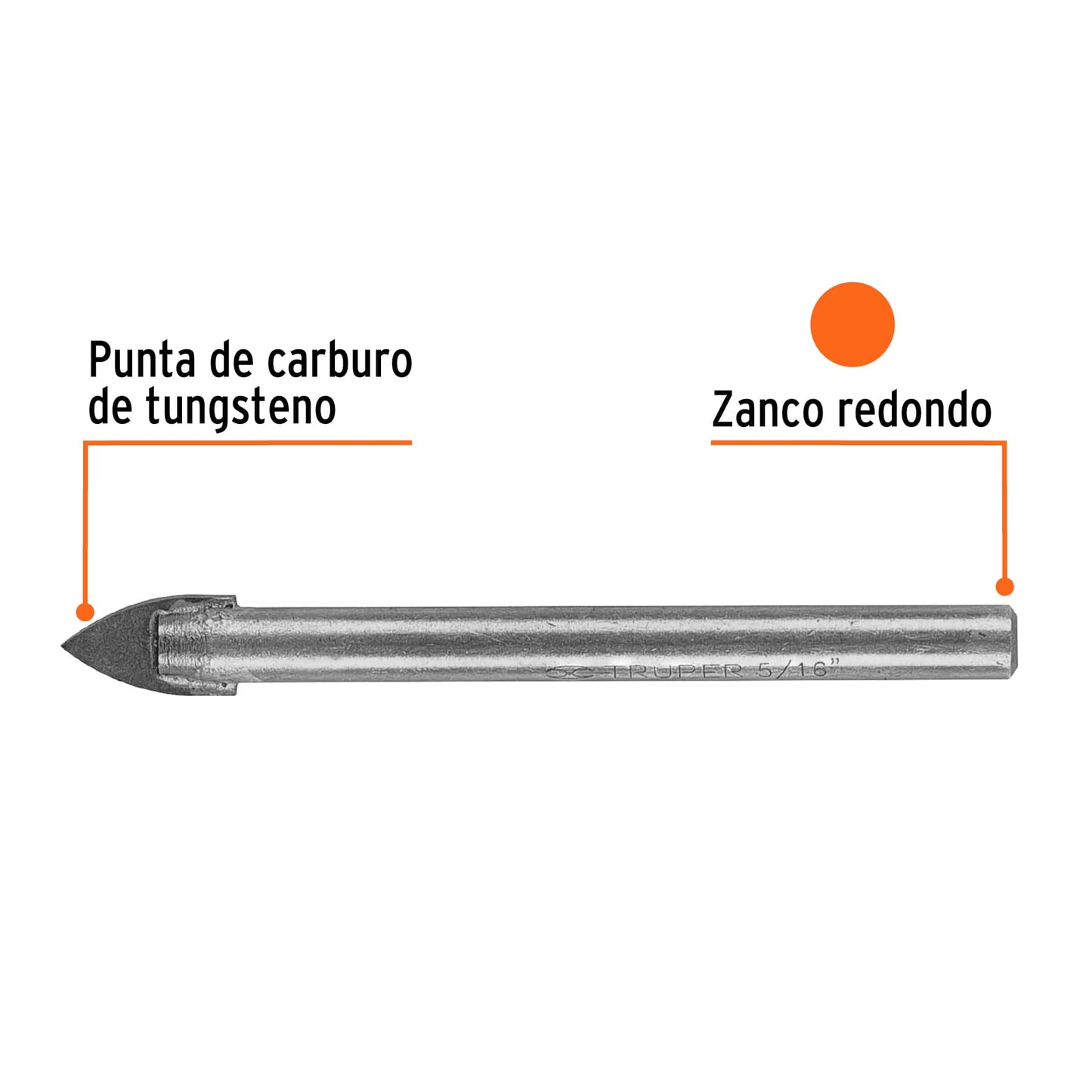 BVI-5/16 Broca para vidrio y baldosa, 5/16"