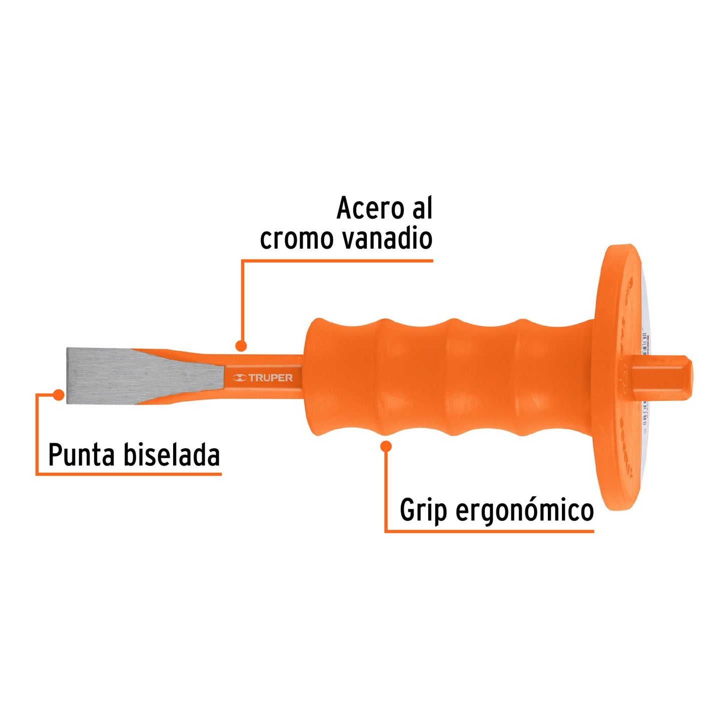 C-3/4X8G Cincel de corte frío, 3/4 x 8" con grip
