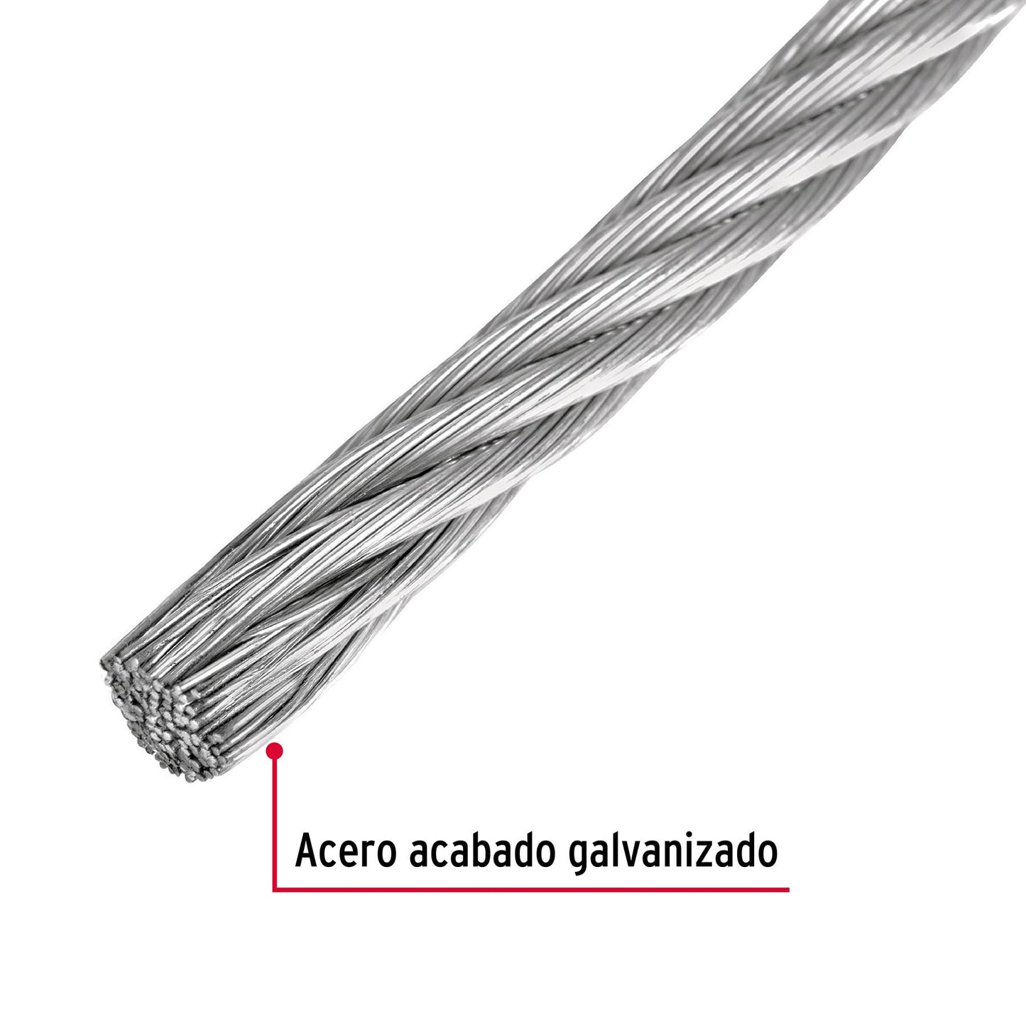 CAB-1/4R Guaya de acero 1/4"
