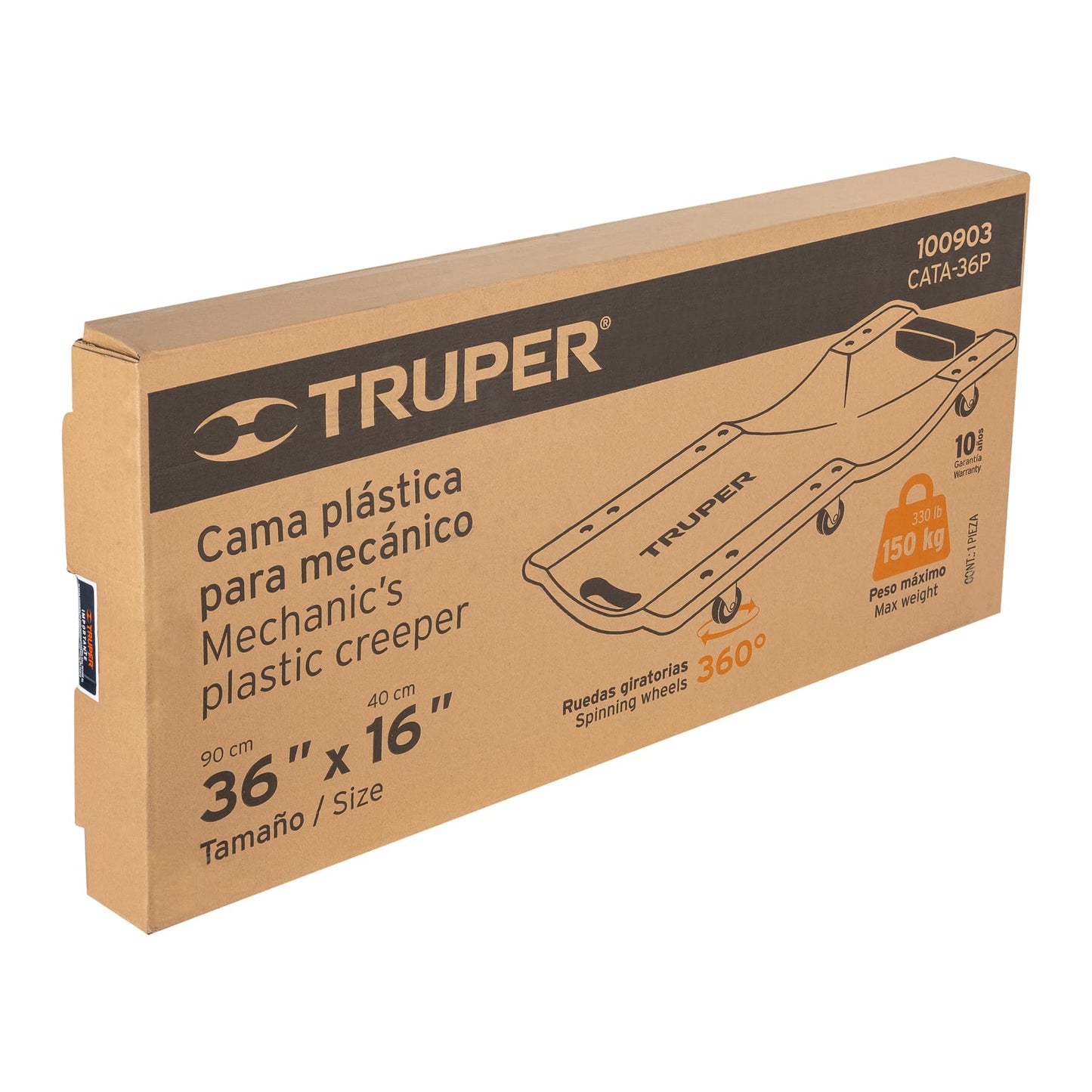 CATA-36P Cama de plástico 36' para mecánico